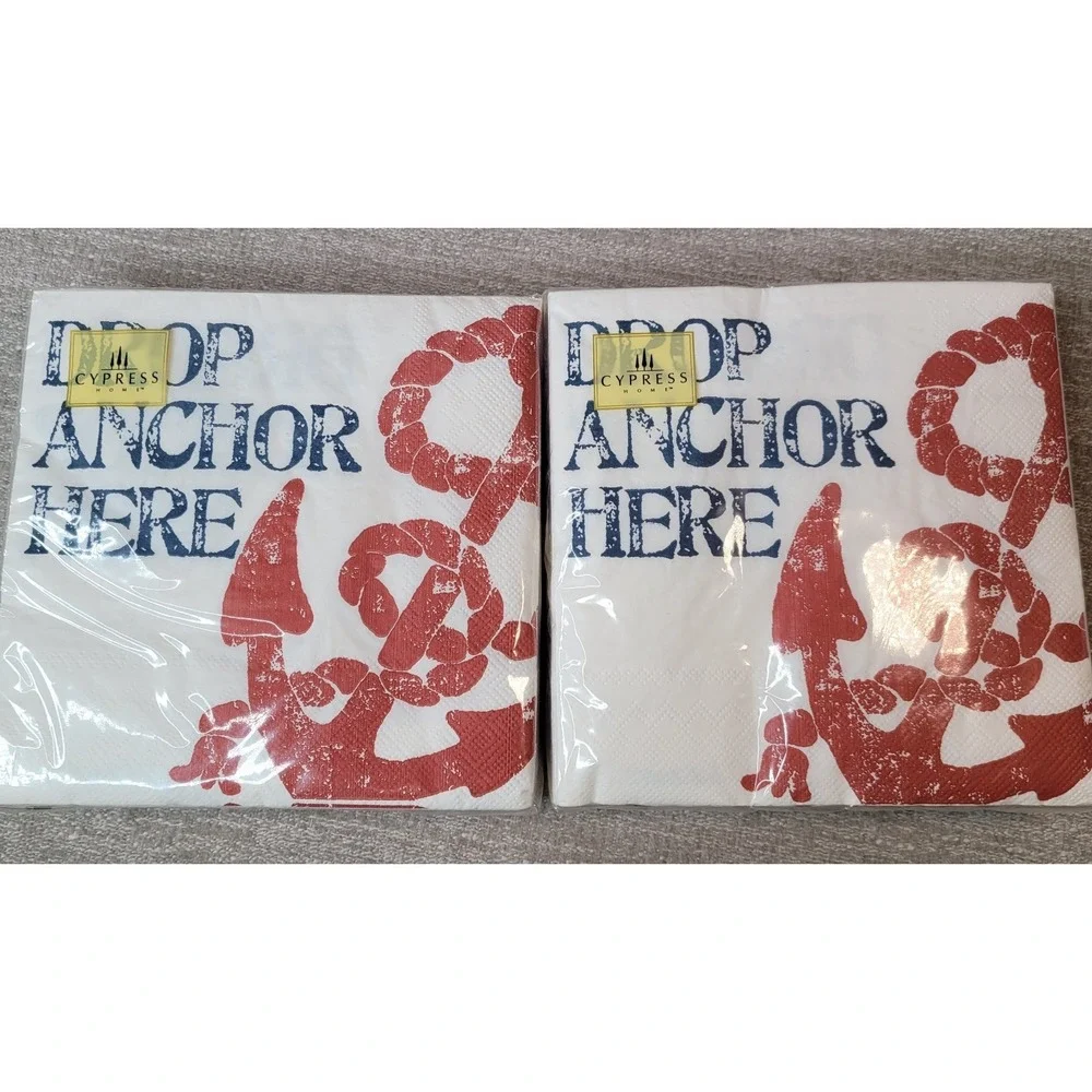 Lobster Fest Crate‎ & Barrel Bibs, Lobster Trivet & Drop Anchor Here Napkins NEW